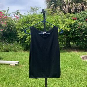 Blue Les Copains Black 100% Wool Sleeveless Blouse Size 42 / US 6